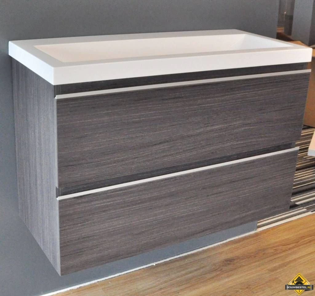 Wiesbaden Onderkast 80cmx36cm Zonder Wastafel Houtn. Grijs