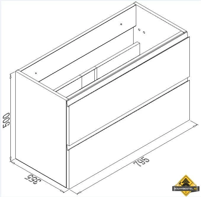 Wiesbaden Onderkast 80cmx36cm Zonder Wastafel Houtn. Grijs - Afbeelding 2