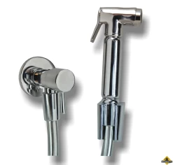 Wiesbaden Caral Complete Set Knijp Handdouche Met Slang Met Hoekstopkraan