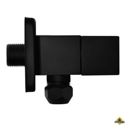 Wiesbaden Riko Square Hoekstopkraan + Rozet 3/8''x10 Mat-zwart