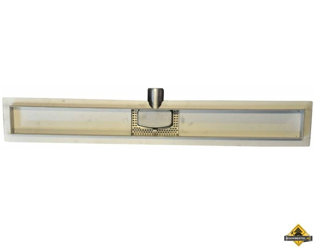 Wiesbaden RVS Douchegoot Met Flens Zonder Rooster 110x7 Cm (3e Generatie )