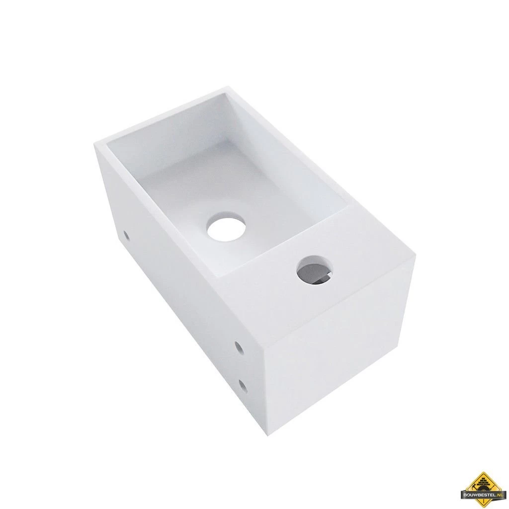 Wiesbaden Solid Surface Fontein & Handdoekhouder Links 356x203x159 - Afbeelding 2