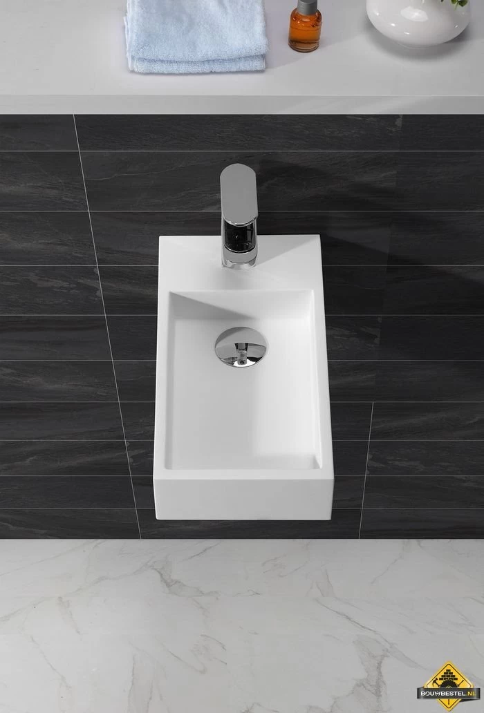 Wiesbaden Solid Surface Fontein Links 400x220x100 - Afbeelding 3