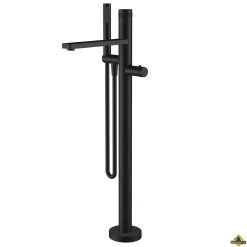 Wiesbaden Sphere Staande Badthermostaat Compleet Mat-zwart