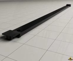 Stabilisatiestang 120 Compleet Voor Inloopdouche + Raster Zwart