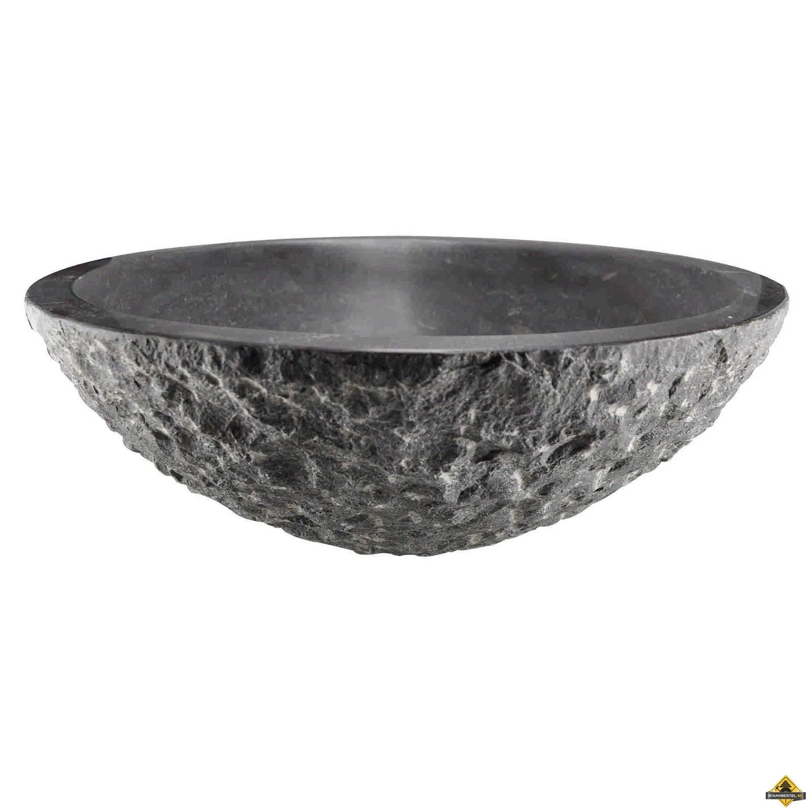 Wiesbaden Hamerslag Hardstenen Opzet-kom Rond 42x14 - Afbeelding 2