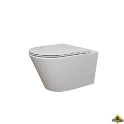 Stereo Rimless Wandcloset Mat Wit Met Vesta Toiletzitting Softclose En Quick Release Mat Wit