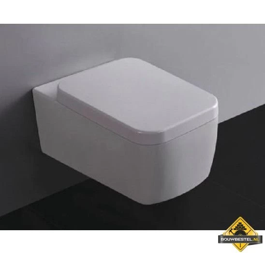 Larx Wandcloset Met Zitting Diepspoel Wit