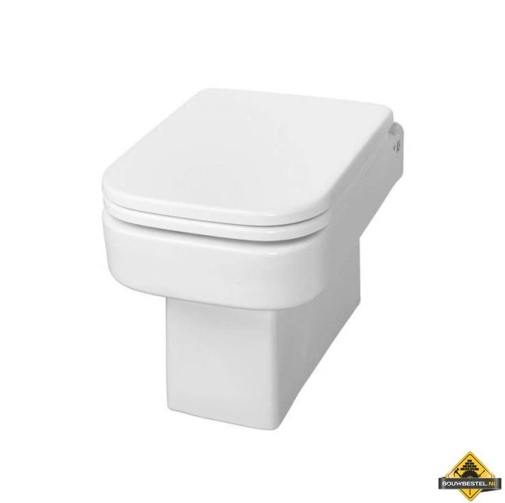 Wiesbaden Carre NANO Wandcloset Met Zitting Diepspoel Wit