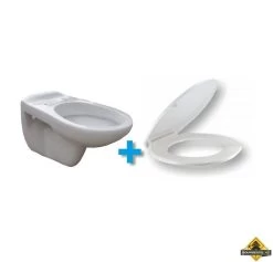 Neptunus ONE PACK Wandcloset Met Neptunus Zitting Wit 54cm