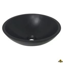 Wiesbaden Valerie Opzetwastafel Solid Surface 43 Cm Mat Zwart