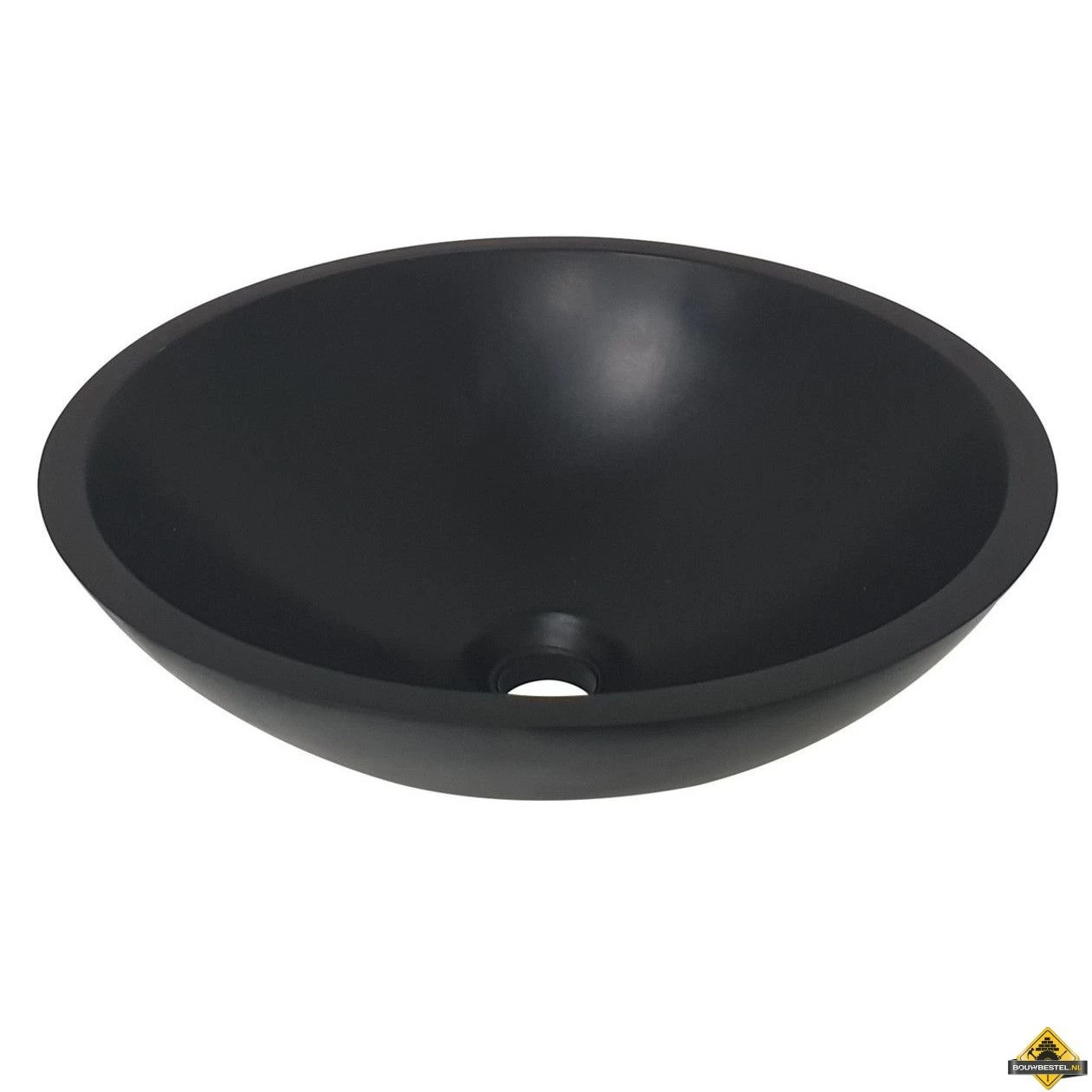 Wiesbaden Valerie Opzetwastafel Solid Surface 43 Cm Mat Zwart