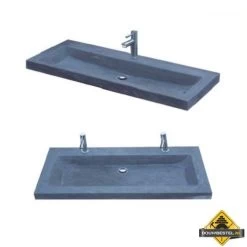 Wasblad Compact Stone Met 1 Kraangat 100 Cm