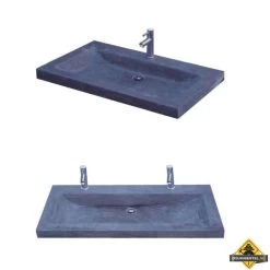 Wasblad Trend Stone 100 Cm Met 1 Kraangat