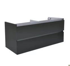 Wiesbaden Vision Losse Onderkast Dubbel Met 4 Laden 120x46 Cm Hoogglans Grijs