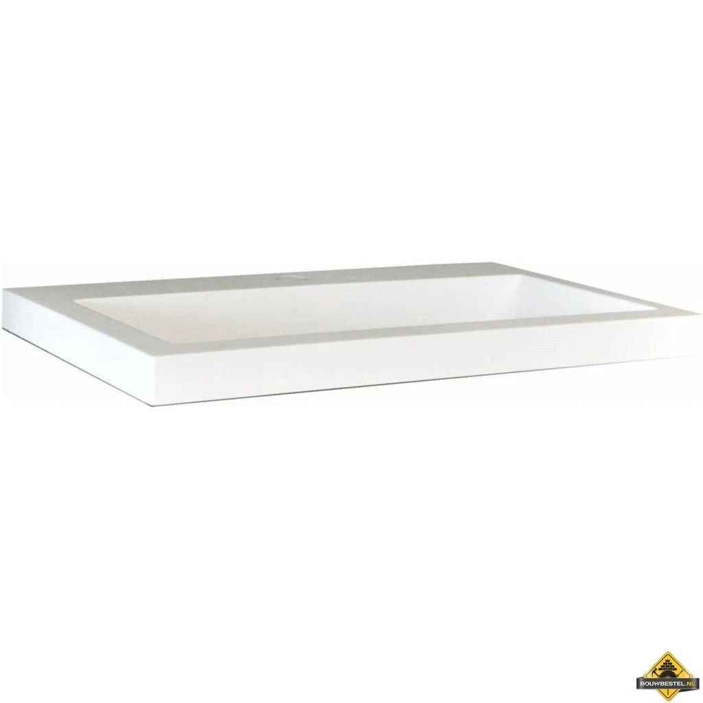 Wiesbaden Flag Wastafel 60x36 Cm Wit Met Kraangat