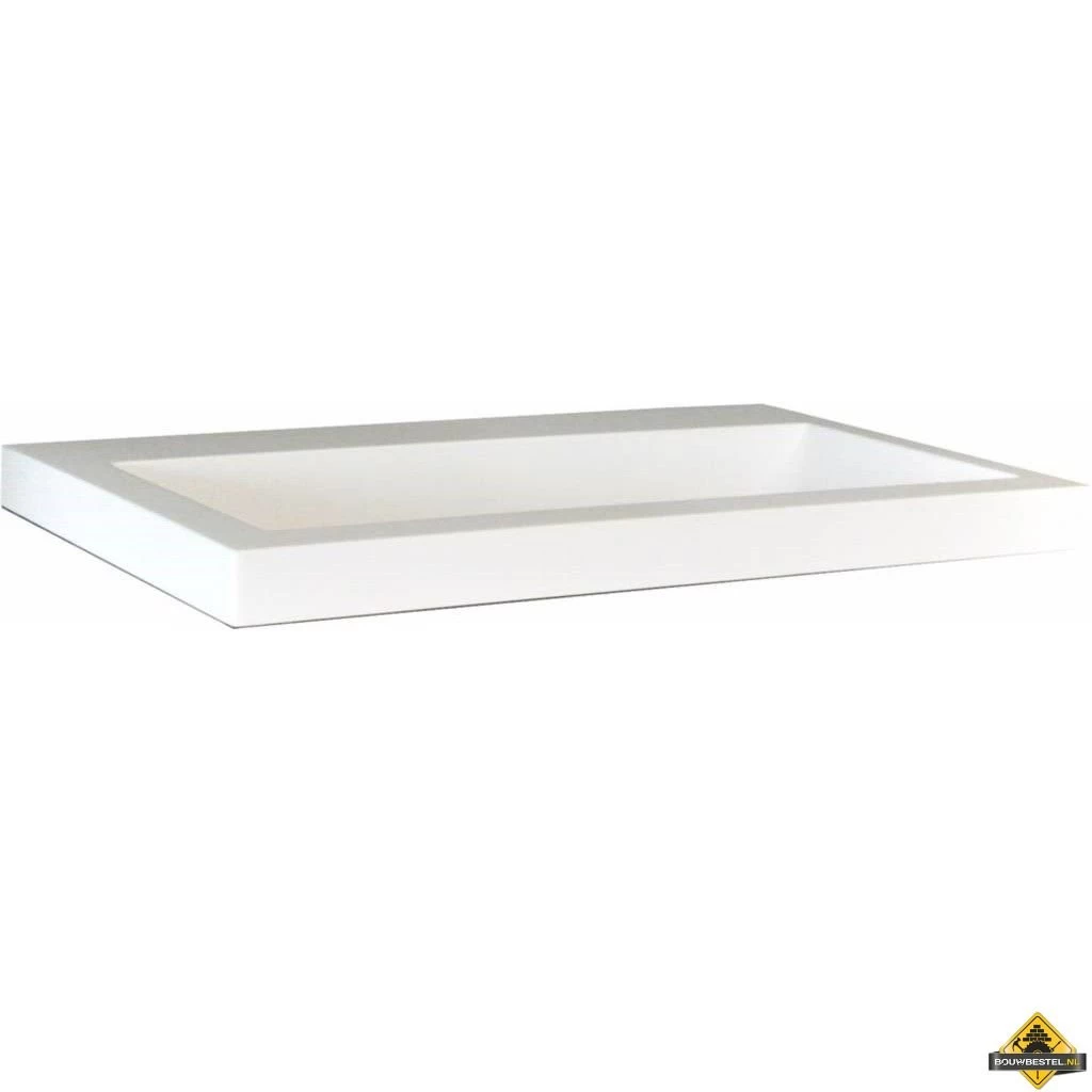 Wiesbaden Flag Wastafel 80x36 Cm Zonder Kraangat Wit