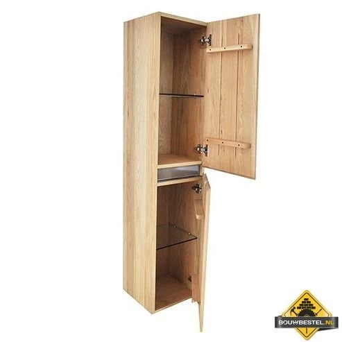 Wiesbaden Vision OAK - Eiken Kolomkast 2 Deuren 160x35x35 Cm - Afbeelding 3