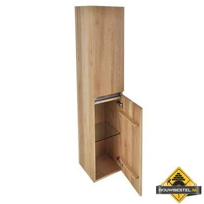 Wiesbaden Vision OAK - Eiken Kolomkast 2 Deuren 160x35x35 Cm - Afbeelding 2