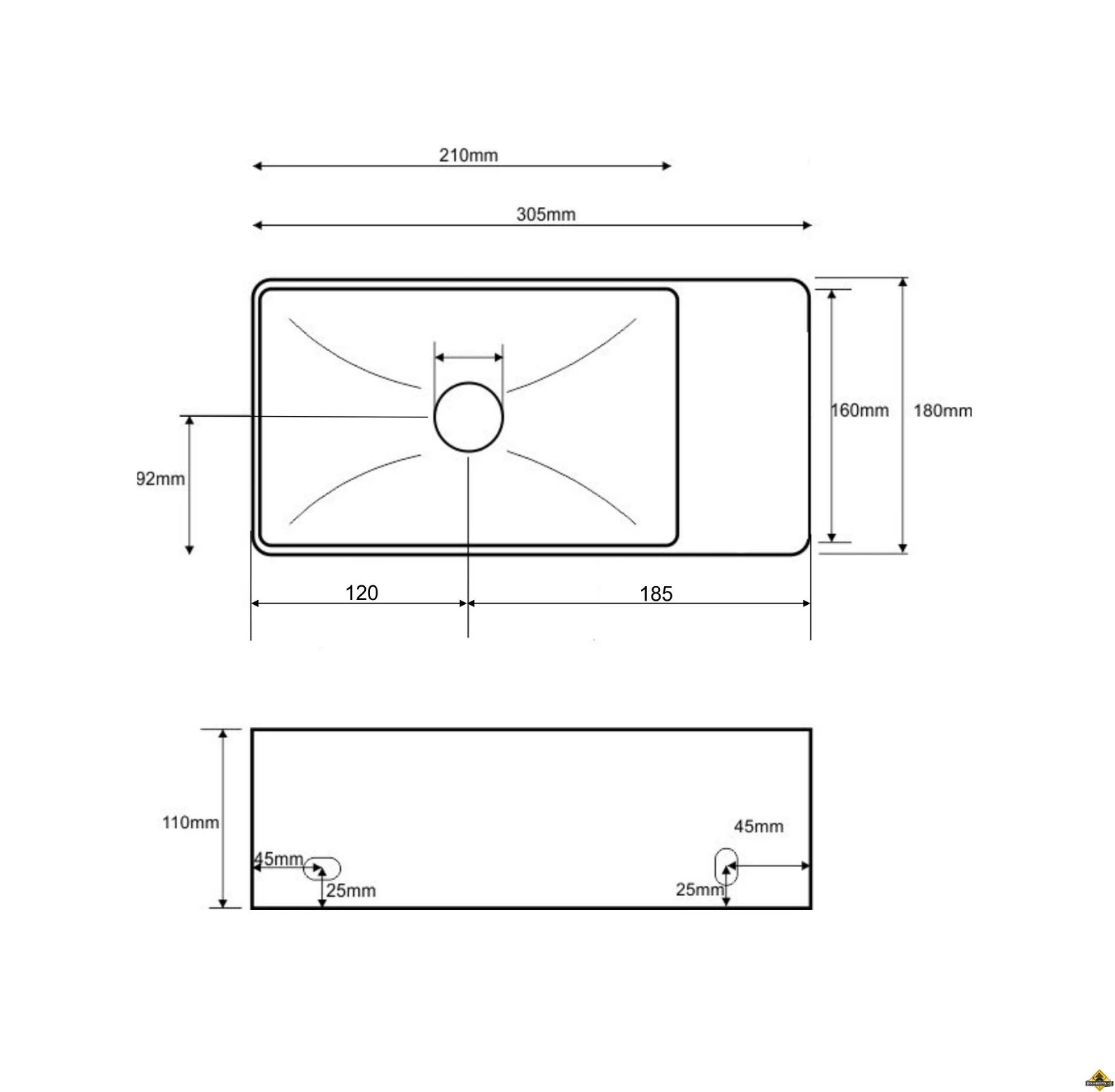 Wiesbaden Rhea XXS Fontein 30.5x18 Cm Zonder Kraangat Wit - Afbeelding 2