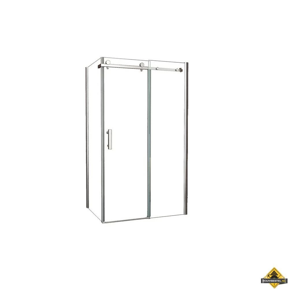 Block Douchecabine 1200x1000x2000 Chroom 8mm NANO - Afbeelding 2