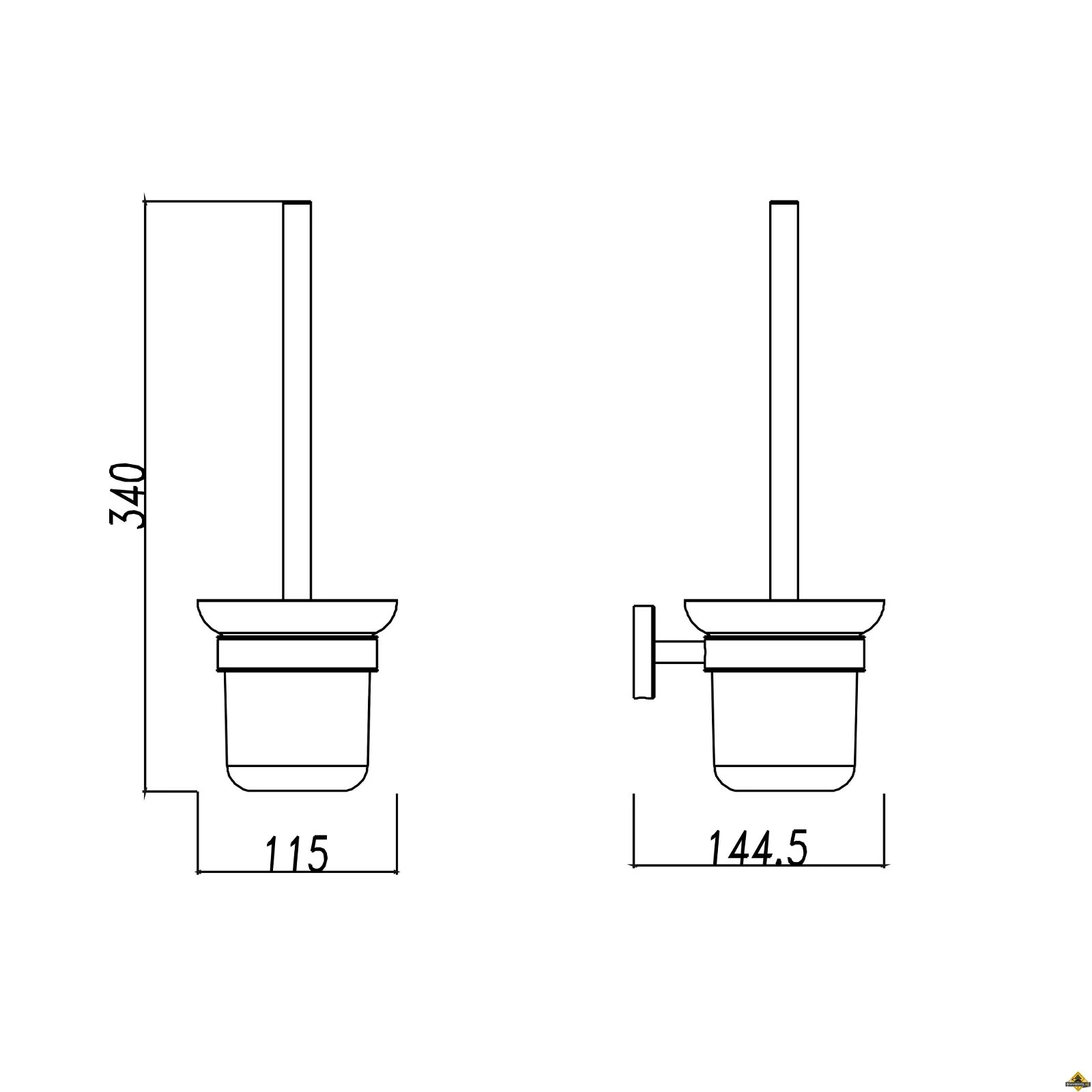 Wiesbaden Brush Toiletborstel RVS - Afbeelding 2