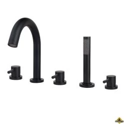 Wiesbaden Caral 5-gats Badrandcombinatie | Mat-zwart