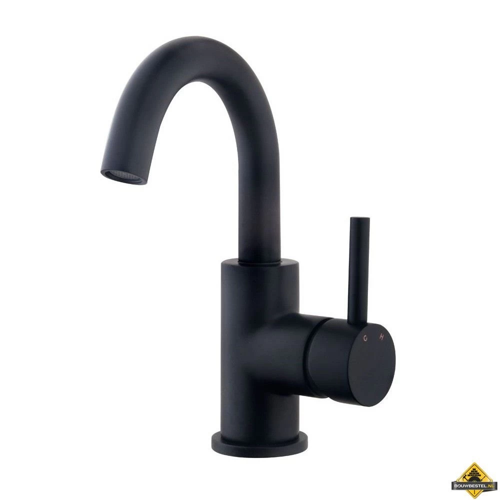 Wiesbaden Caral Opbouw Wastafelkraan Draaibare Uitl. Zwart