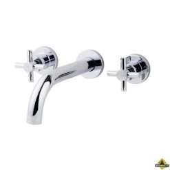 Wiesbaden Cross Inbouw Wastafelkraan Afbouwset 2-knops Chroom