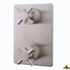 Wiesbaden Cross Inbouw Douchekraan Afbouwset 2-weg RVS-look