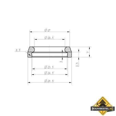 Wiesbaden Luxe Douche-arm Rond Plafondbevestiging 30cm Chroom - Afbeelding 2
