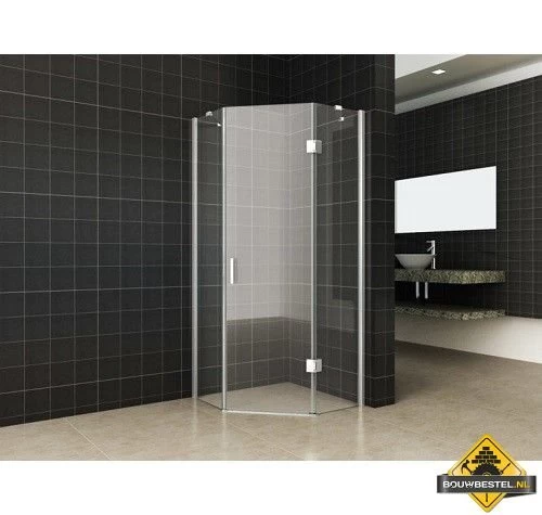 Wiesbaden Pentagon 5-hoek Douchecabine 8mm NANO 900x900x2000