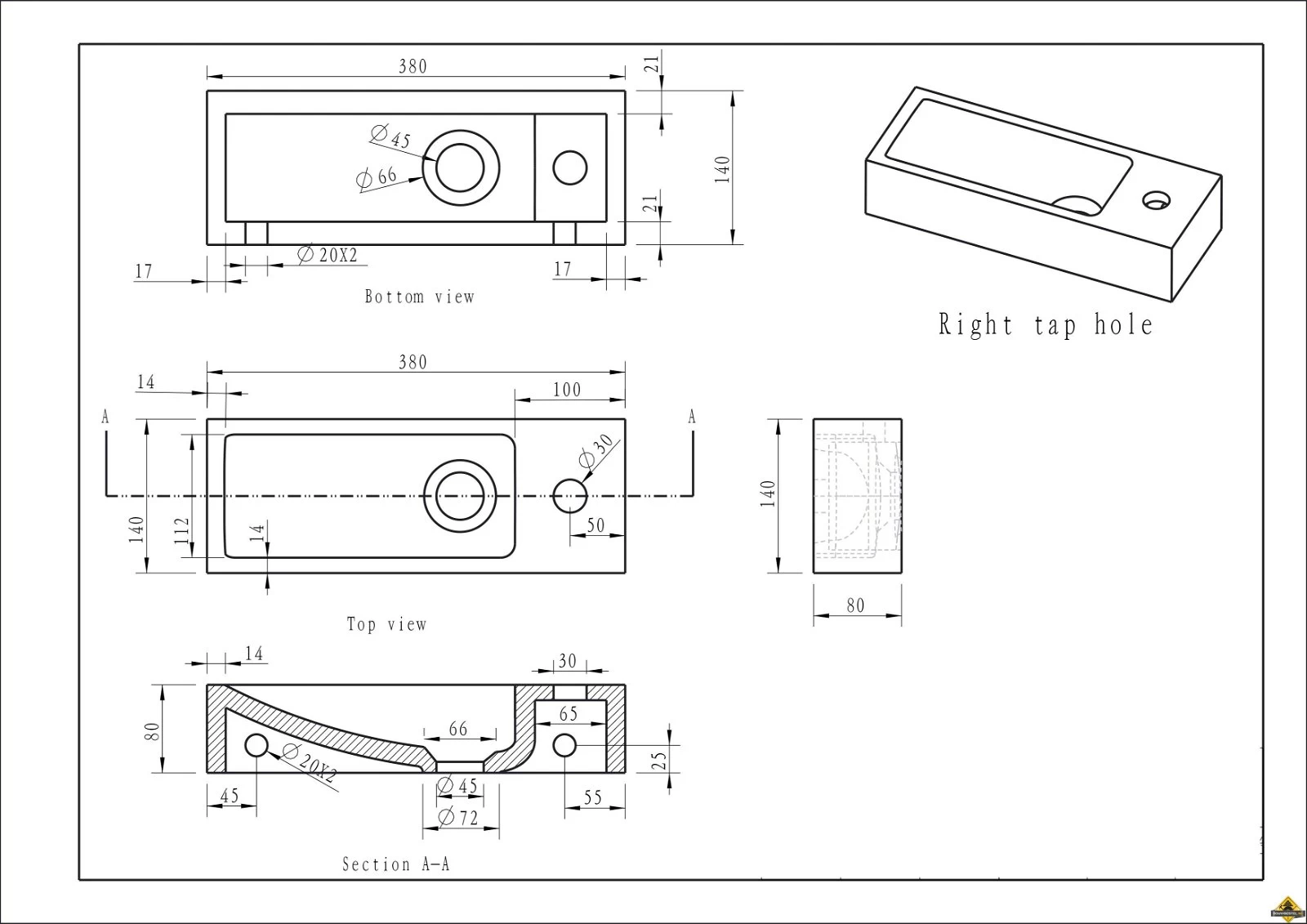Wiesbaden Hardstenen Smal Fonteintje Rechts 38x14x8 - Afbeelding 5