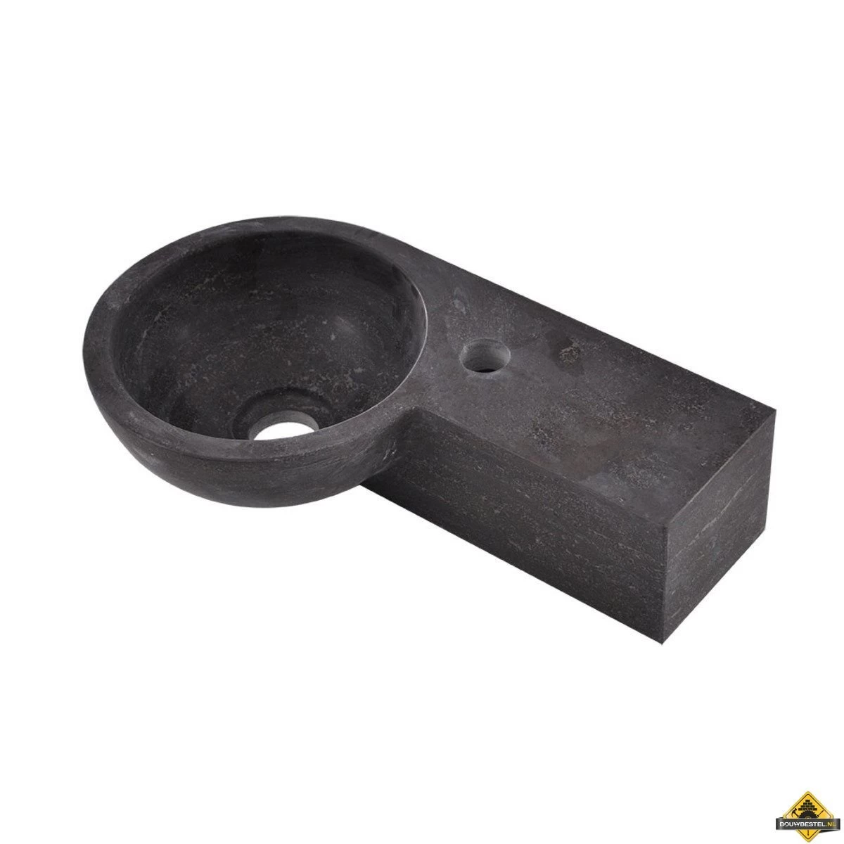 Wiesbaden Hardstenen Rond Fonteintje Rechts 40x23x10