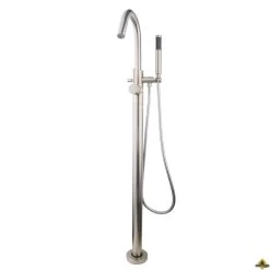 Wiesbaden Caral Vrijstaande Badmengkraan Compleet Geborsteld Staal