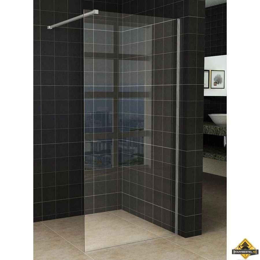 Wiesbaden Slim Glasplaat Helder 700x2000 8mm Nano