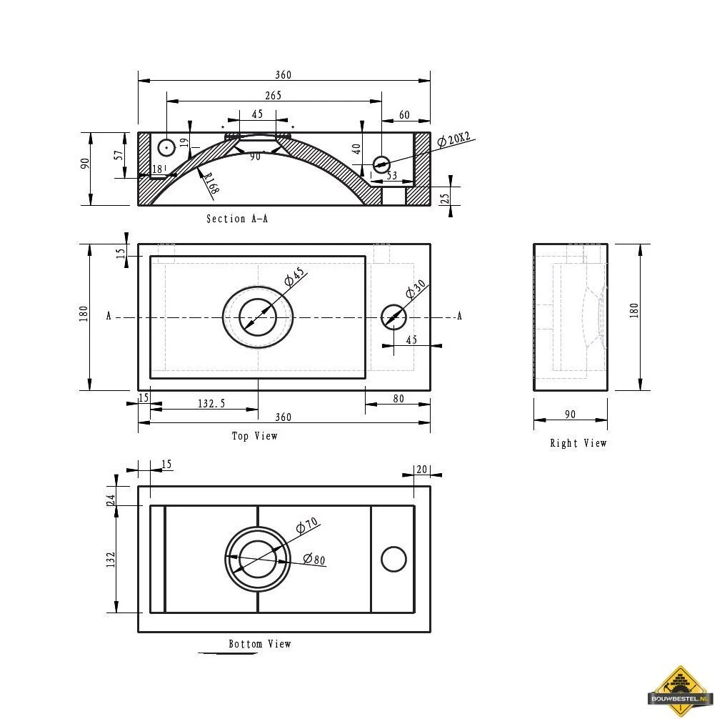 Wiesbaden Hardstenen Fontein 36x18x9 Links - Afbeelding 2