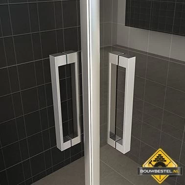Wiesbaden Hoekinstap + 2 Schuifdeuren 900x900x2000 Chroom 8mm NANO - Afbeelding 3