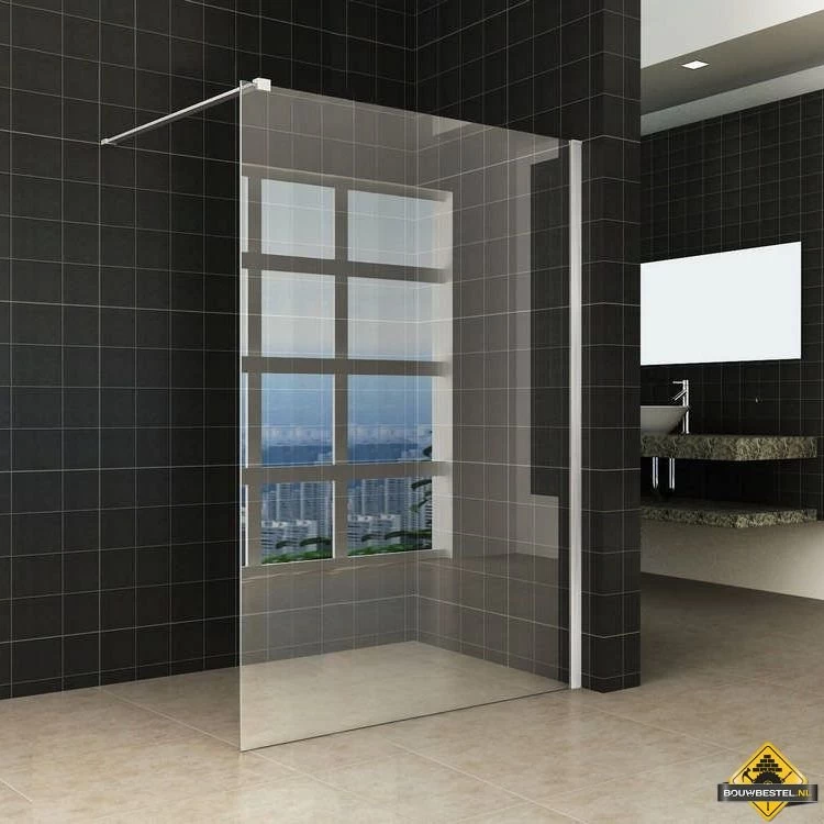 Wiesbaden Brush Inloopdouche Met RVS-look 100 Cm