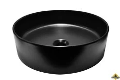 Wiesbaden Link Opzetwastafel Rond 400x145 Zwart