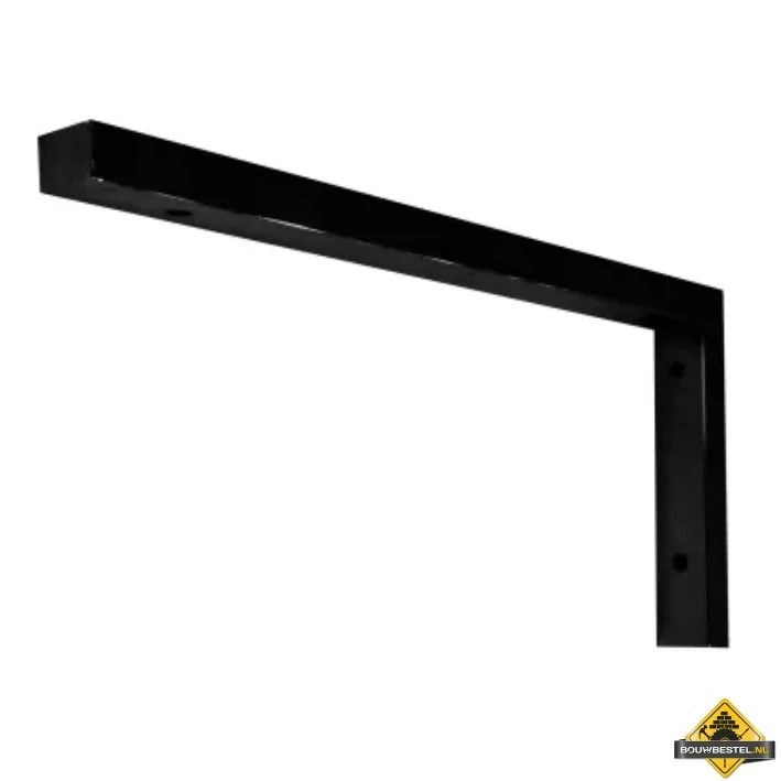 Wiesbaden Mat-zwarte L- Supportbeugel 46x22 | Zwart