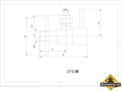 Wiesbaden Minimal Hoekstopkraan+Rozet 3/8x10 Mat-zwart