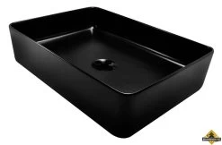 Wiesbaden Link Opzetwastafel Rechthoek 350x500x145 Zwart