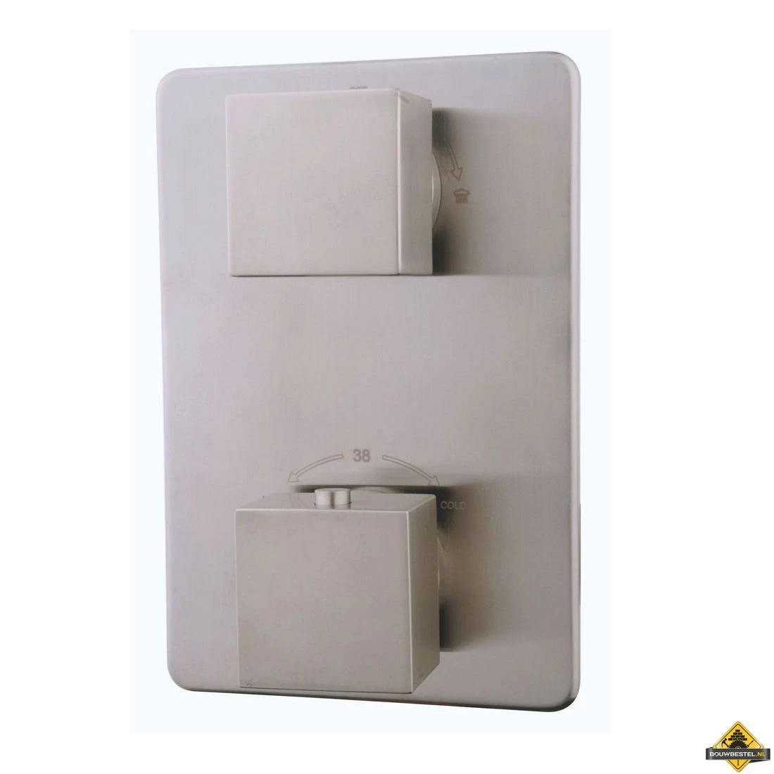 Wiesbaden Rombo Inbouw Douchekraan Afbouwset 2-weg RVS-look