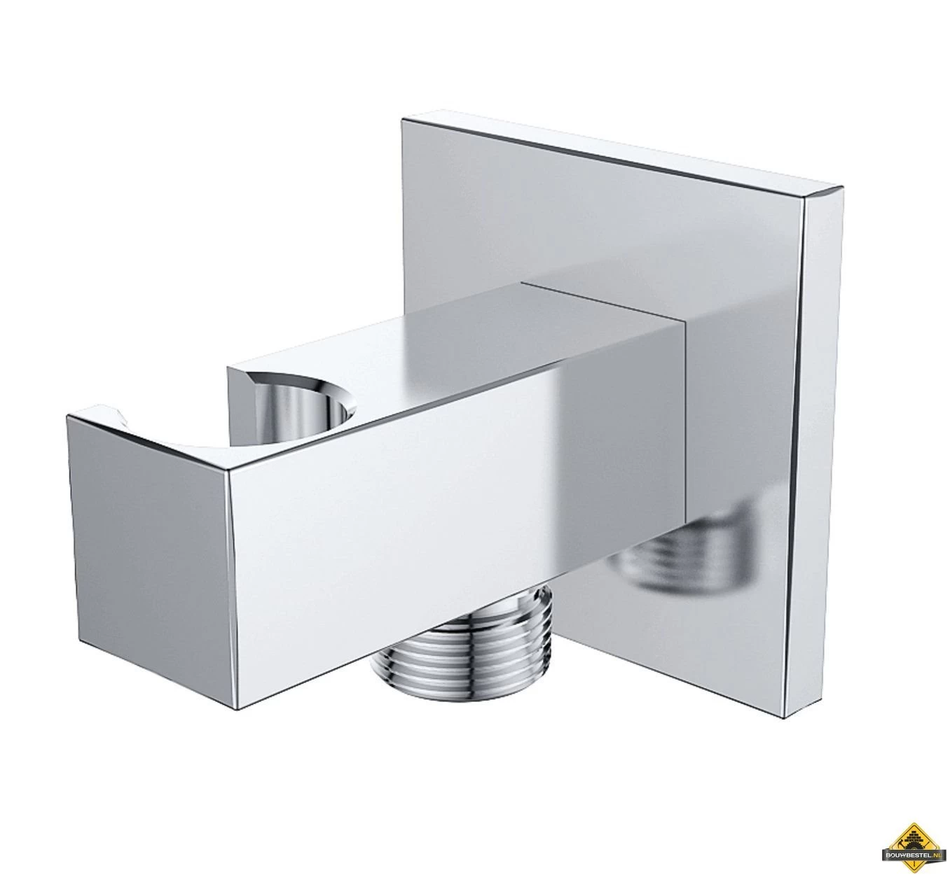 Wiesbaden Rombo Luxe Muur Doucheaansluiting Met Opsteek Vierkant 1/2inch Chroom