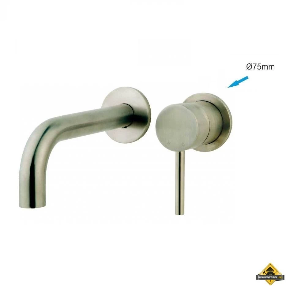 Wiesbaden Rozet 75mm Tbv Kraangedeelte 29.4121 Geborsteld Staal