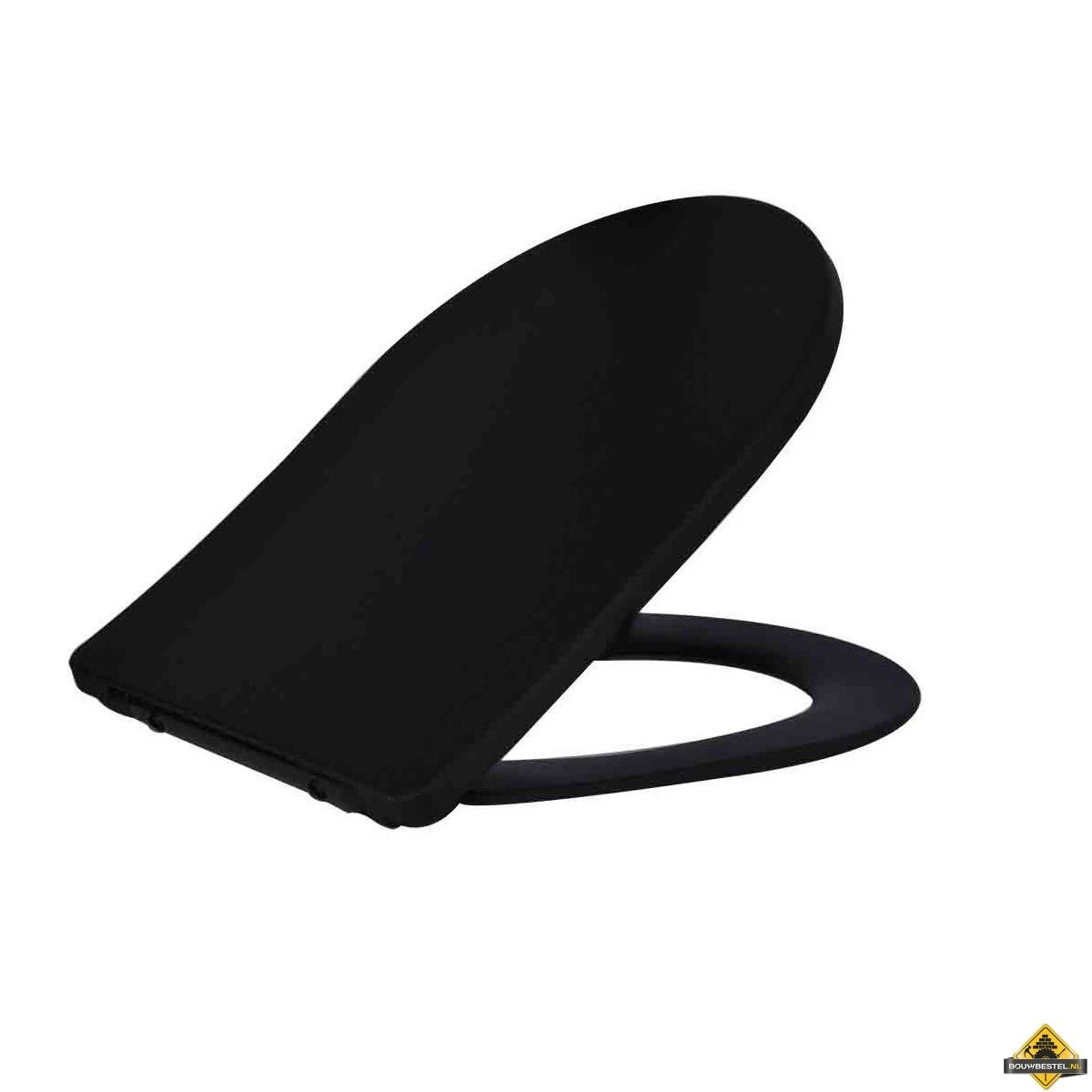 Wiesbaden Shade Slim Toiletzitting + Deksel One-touch Mat-Zwart - Afbeelding 2