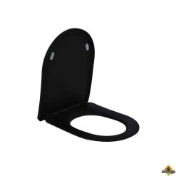 Wiesbaden Shade Slim Toiletzitting + Deksel One-touch Mat-Zwart
