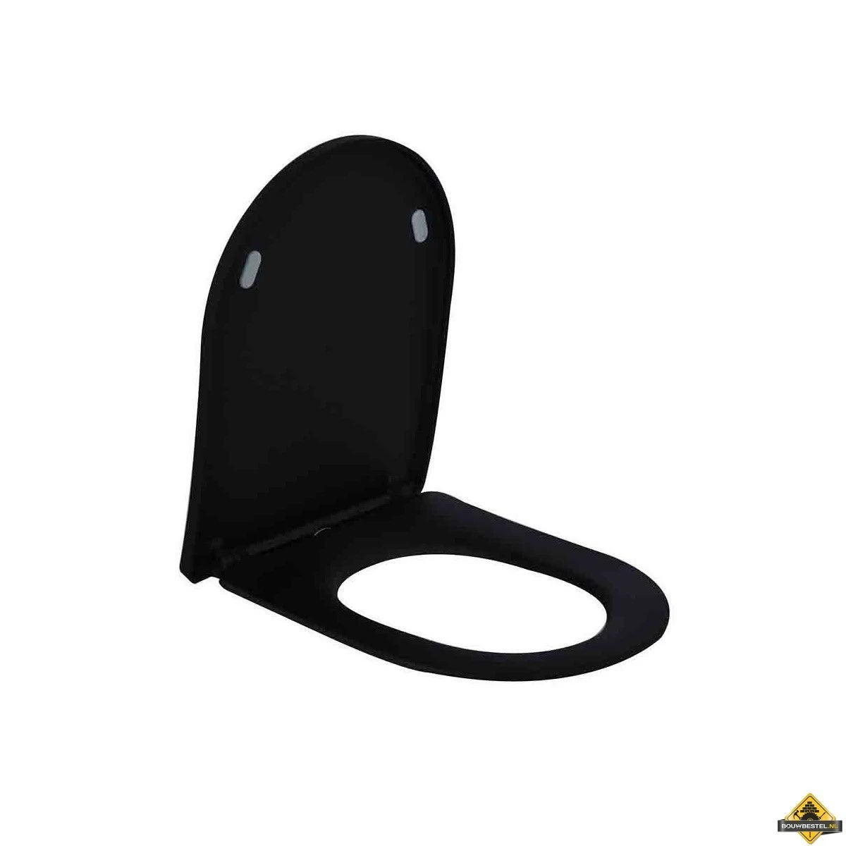Wiesbaden Shade Slim Toiletzitting + Deksel One-touch Mat-Zwart