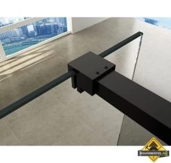 Wiesbaden Slim Profielset+stabilisatiestang 120cm MatZwart